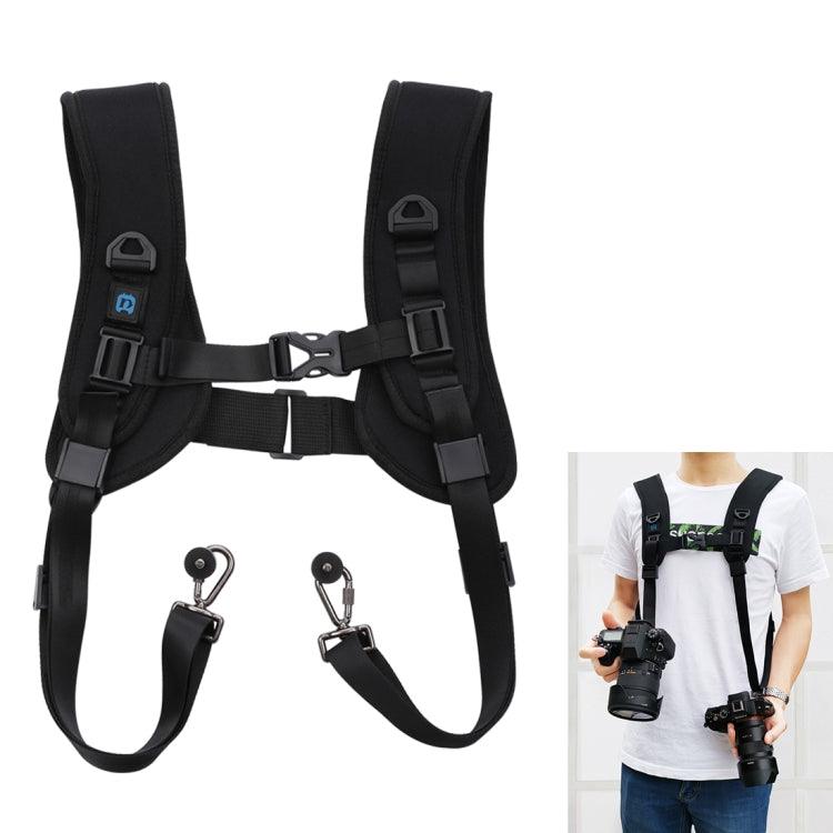 Quick Release Double Shoulder Harness Soft Pad Decompression Foam Strap Belt for DSLR Digital Cameras
