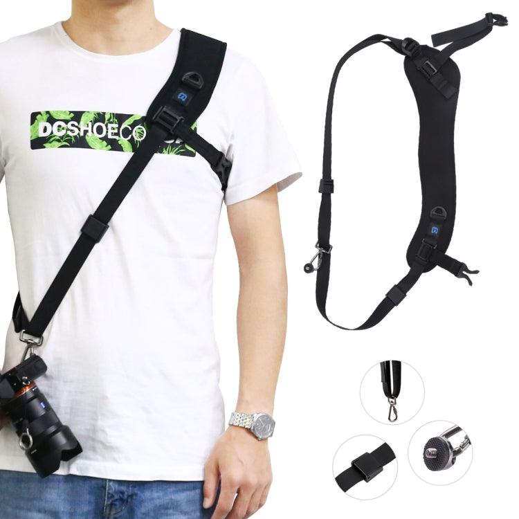 Quick Release Anti-Slip Soft Pad Nylon Breathable Curved Camera Strap with Metal Hook for SLR / DSLR Cameras