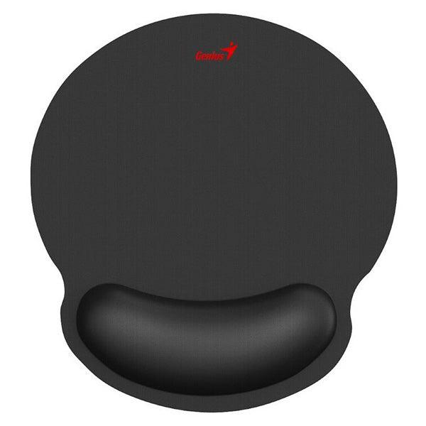 Genius Ergonomic Mouse Pad with Wrist Rest for Support and Comfort with Anti-Slip Rubber Base, Black