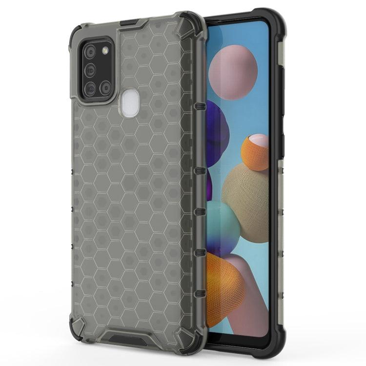 Samsung Galaxy A21S Shockproof Honeycomb PC + TPU Case Cover (Grey)