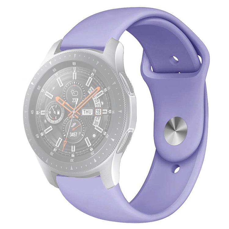 Monochrome Silicone Strap For Samsung Galaxy Watch Active 2 (40mm & 44mm), Galaxy Watch Active (40mm), Galaxy Watch (42mm), Galaxy Watch 3 (41mm) (Pastel Violet)