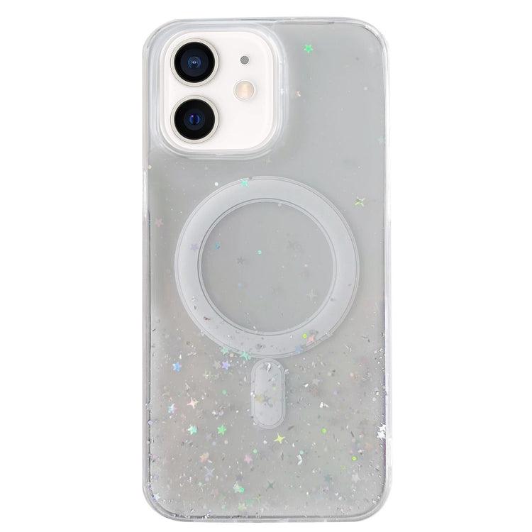 Apple iPhone 11 MagSafe Glitter Hybrid Clear TPU Phone Case Cover (White)