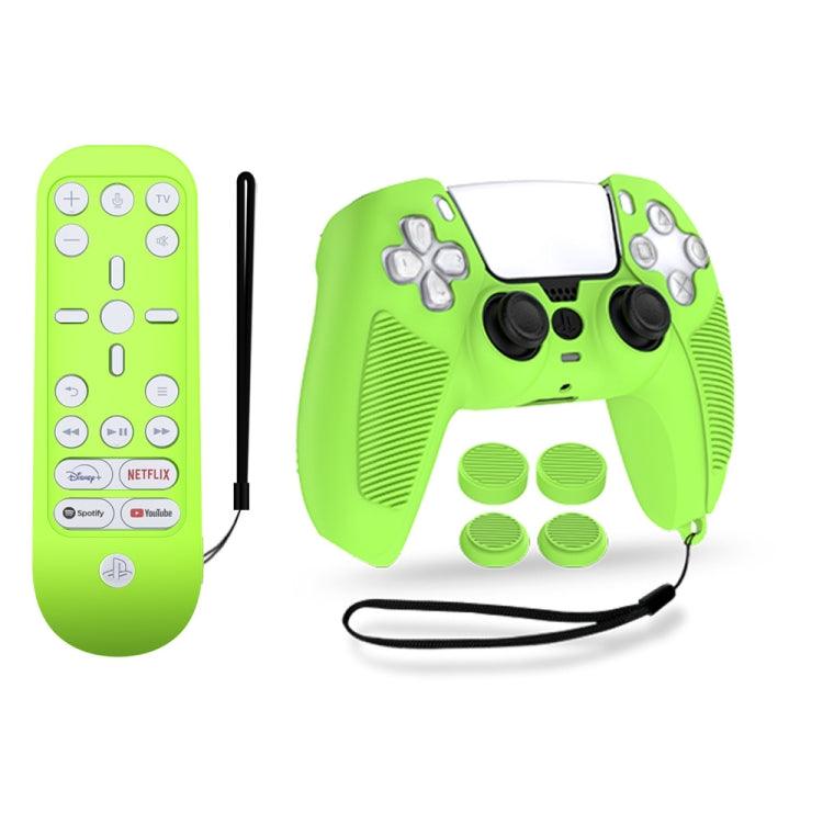 V1-1 Game Console & Remote Control Rocker Cap Silicone Protective Cover For PS5 (Green)