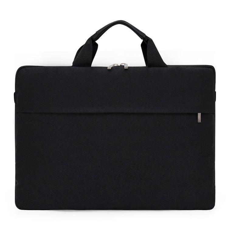 Portable Notebook Laptop Macbook Bag Multifunctional Waterproof and Wear-Resistant Single Shoulder Computer Bag, Size: 14 inch (Black)