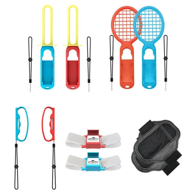 IPLAY 10 In 1 Grip + Wrist Strap + Strap + Lightsaber + Racket Sports Set For Nintendo Switch
