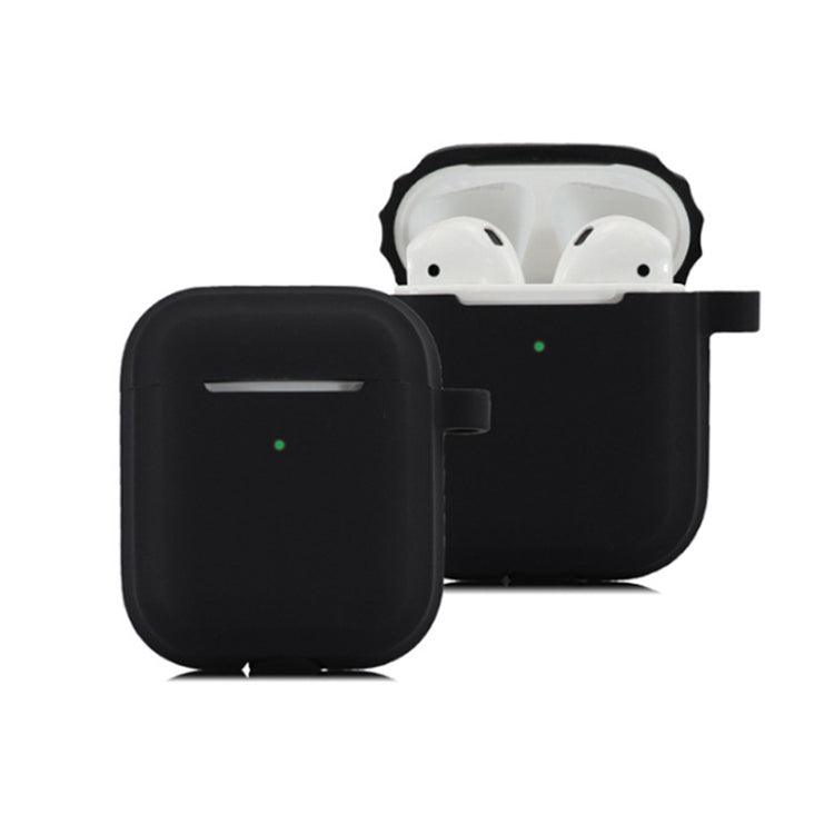 Earphone Soft Silicone Case Cover For AirPods 1/2 (Black)
