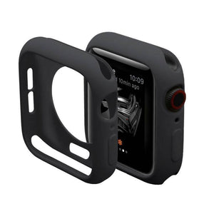 2 in 1 TPU Semi-clad Protective Shell Case Cover + 3D Full Screen PET Curved Heat Bending HD Screen Protector for Apple Watch Series 5 & 4 40mm (Black) - Gadget Station
