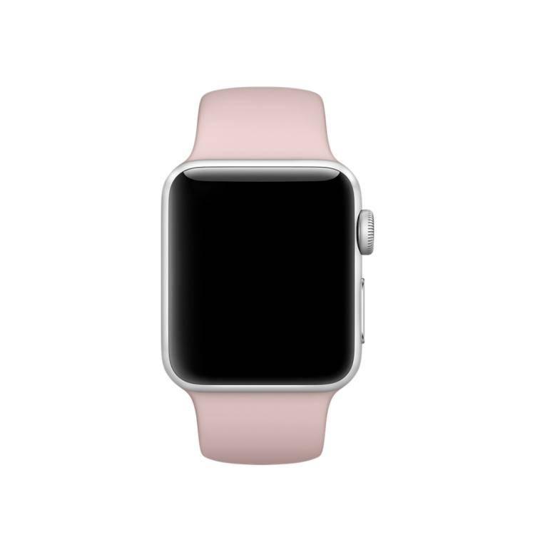 For Apple Watch Series 5 & 4 44mm - 3 & 2 & 1 42mm Fashion Simple Style Silicone Wrist Watch Watchband Strap Watchstrap Band (Pink) - Gadget Station