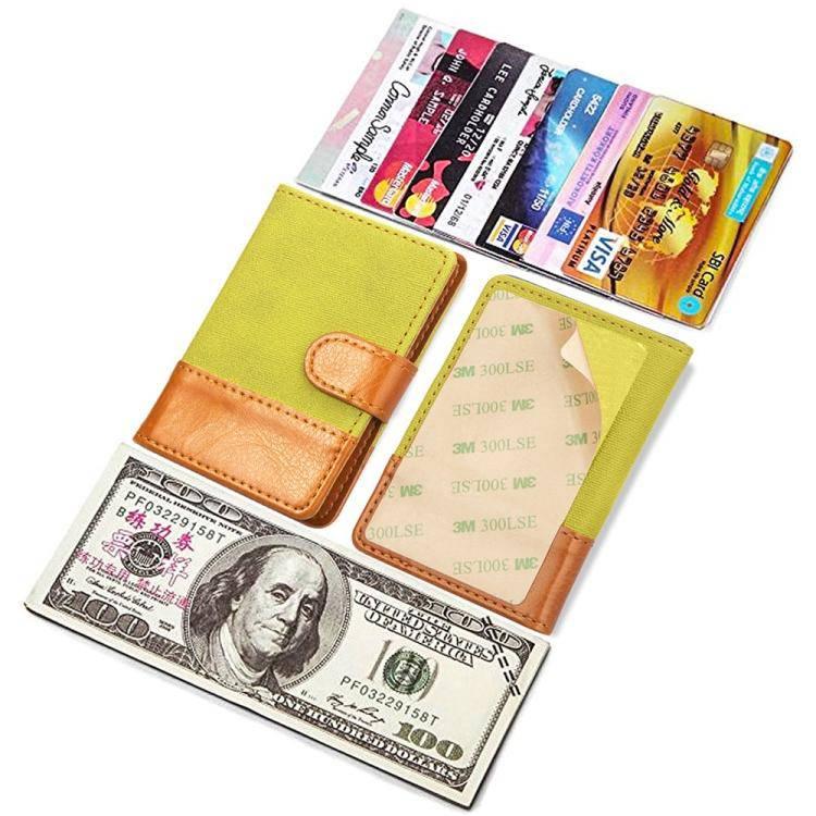 Mobile Phone Universal Denim Stitching Card Slot & Wallet & Holder & Photo Frame (Green) - Gadget Station