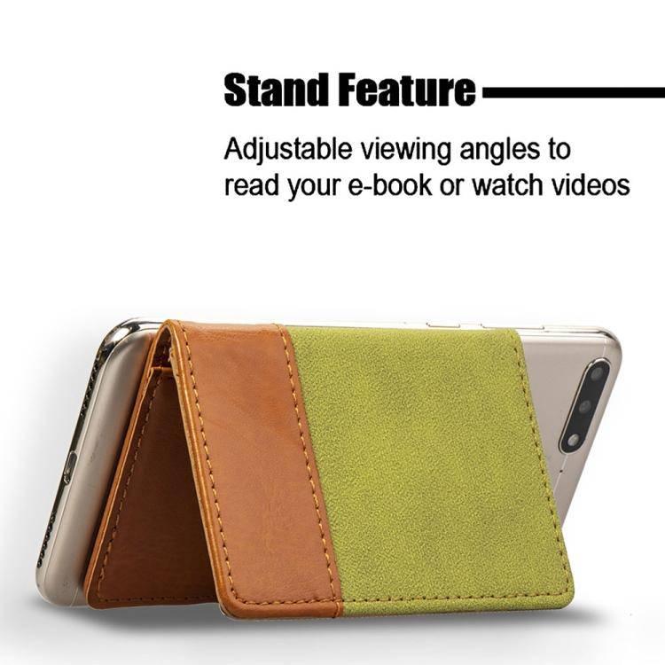 Mobile Phone Universal Denim Stitching Card Slot & Wallet & Holder & Photo Frame (Green) - Gadget Station