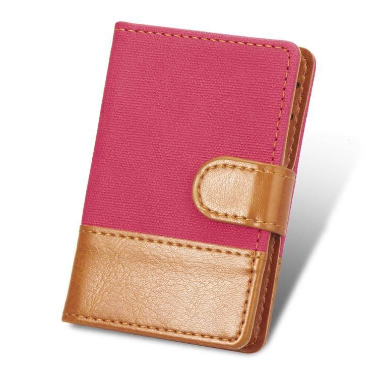 Mobile Phone Universal Denim Stitching Card Slot & Wallet & Holder & Photo Frame (Rose Red) - Gadget Station