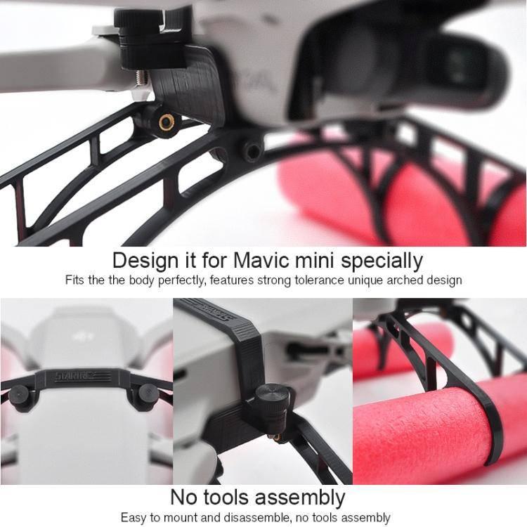 STARTRC Shock Absorbing Height Extender Landing Leg Buoyancy Rod Bracket for DJI Mavic 2 mini (Black Red) - Gadget Station