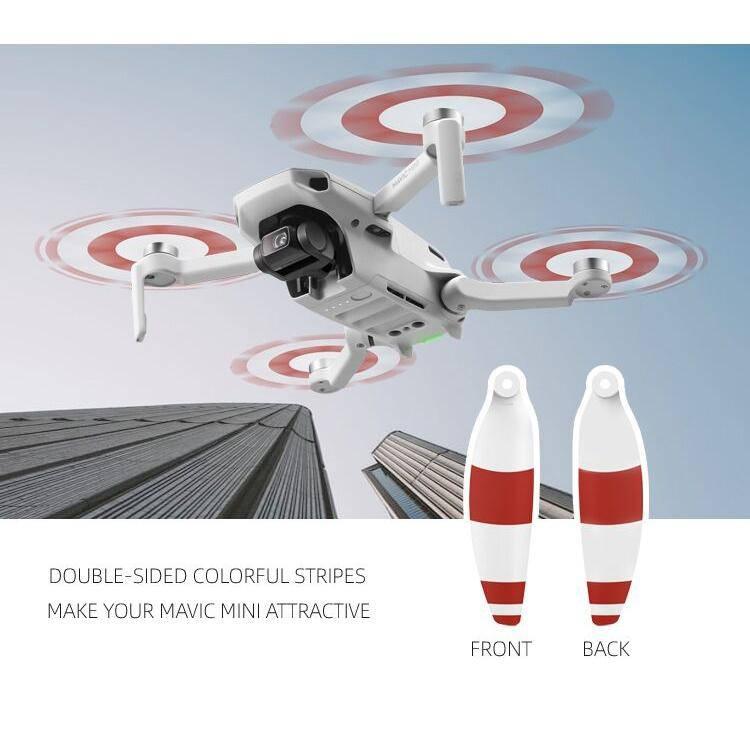 8PCS-Set Sunnylife 4726F-CS Low Noise Quick-release Wing Propellers Drone Accessories for DJI Mavic Mini (Red) - Gadget Station