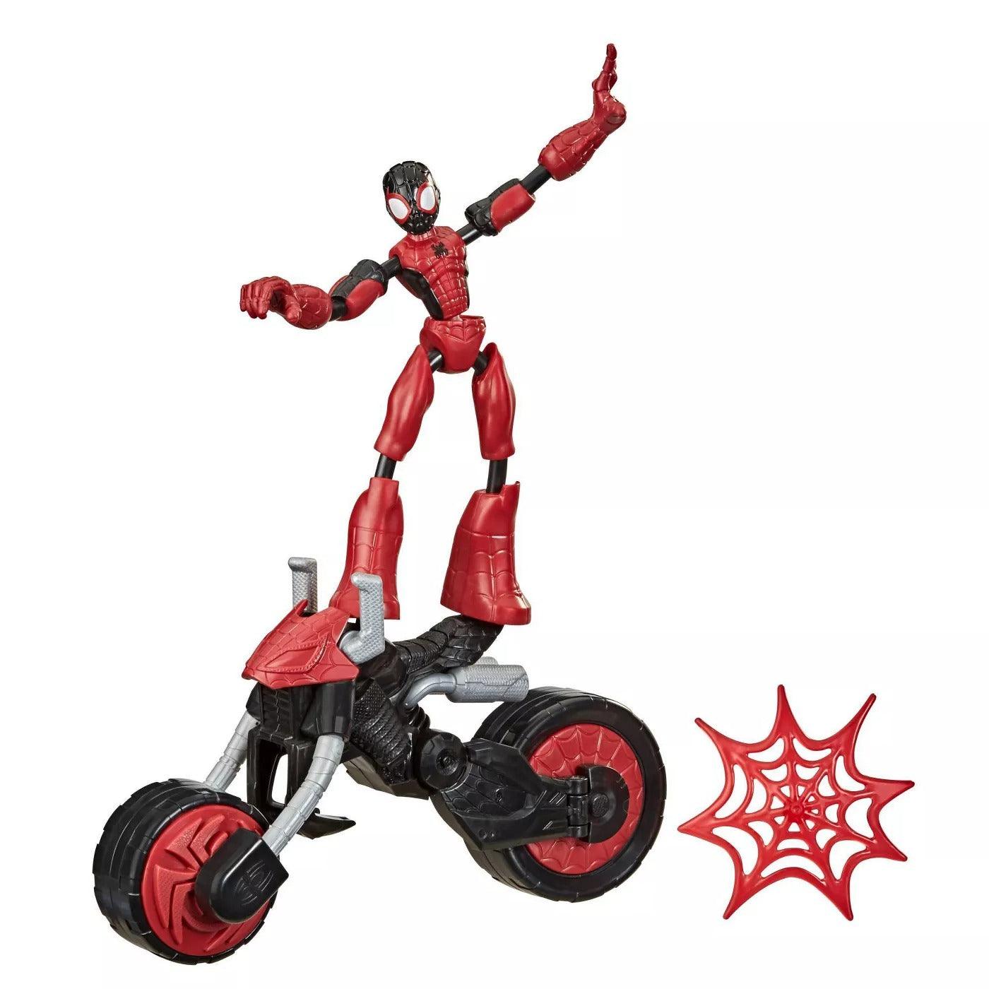 Marvel Bend and Flex, Flex Rider Spider-Man and 2-In-1 Motorcycle
