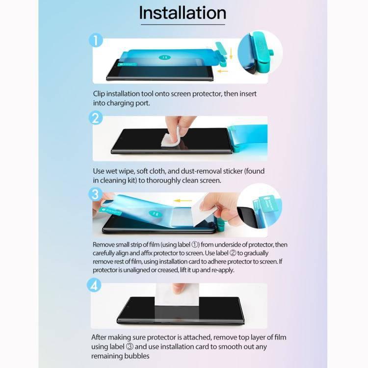 3 PCS ESR 3D Full Coverage Water Hydrogel Screen Protector Film for Galaxy Note 10+ - Gadget Station