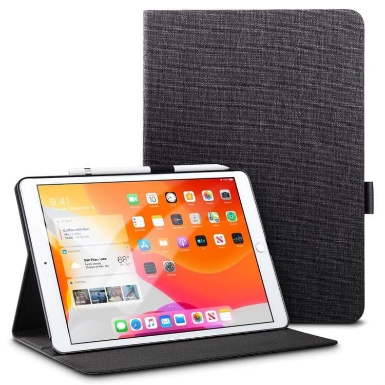 ESR Apple iPad 10.2 inch Simplicity Series PC + PU Horizontal Flip Leather Case Cover with Holder & Pen Slot & Sleep - Wake-up Function (Black) - Gadget Station