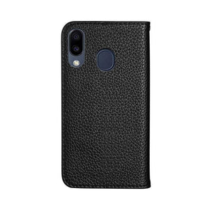 For Galaxy A40 Litchi Texture Horizontal Flip Leather Case with Holder & Card Slots (Black) - Gadget Station