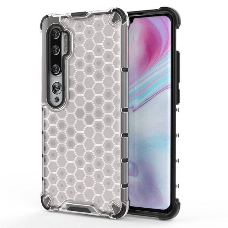 For Xiaomi Mi CC9Pro - Note10 Shockproof Honeycomb PC + TPU Protective Case(Grey)