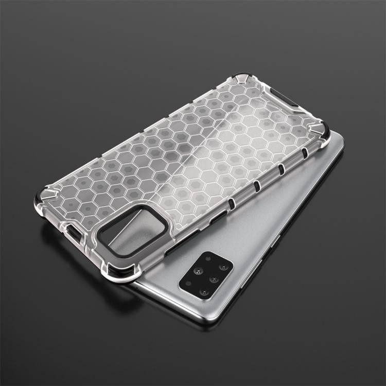 For Galaxy A51 Shockproof Honeycomb PC + TPU Protective Case (Transparent) - Gadget Station