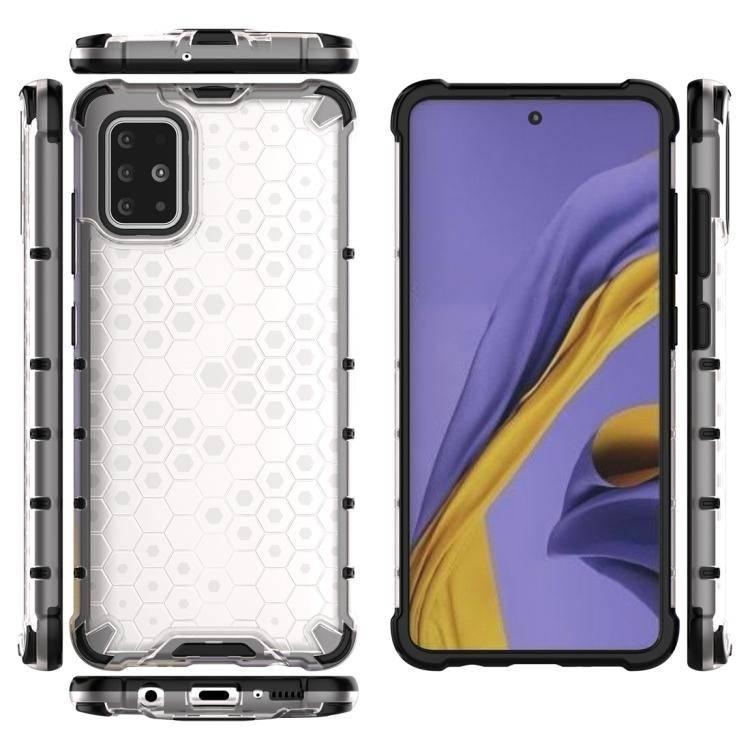 For Galaxy A51 Shockproof Honeycomb PC + TPU Protective Case (Transparent) - Gadget Station