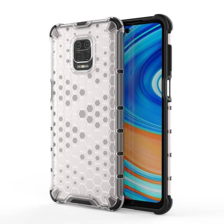 Xiaomi Redmi Note 9 Pro Shockproof Honeycomb PC + TPU Protective Case Cover (Transparent) - Gadget Station