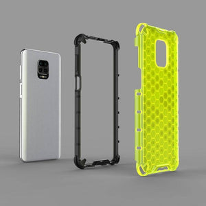 Xiaomi Redmi Note 9 Pro Shockproof Honeycomb PC + TPU Protective Case Cover (Transparent) - Gadget Station