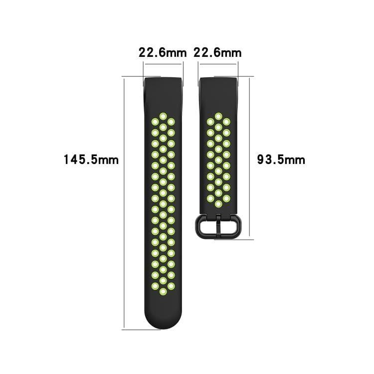Fitbit Charge 4 - Charge 3 - Charge 3 SE Watch Button Two Colors Silicone Replacement Strap Watchband (Red-Grey) - Gadget Station