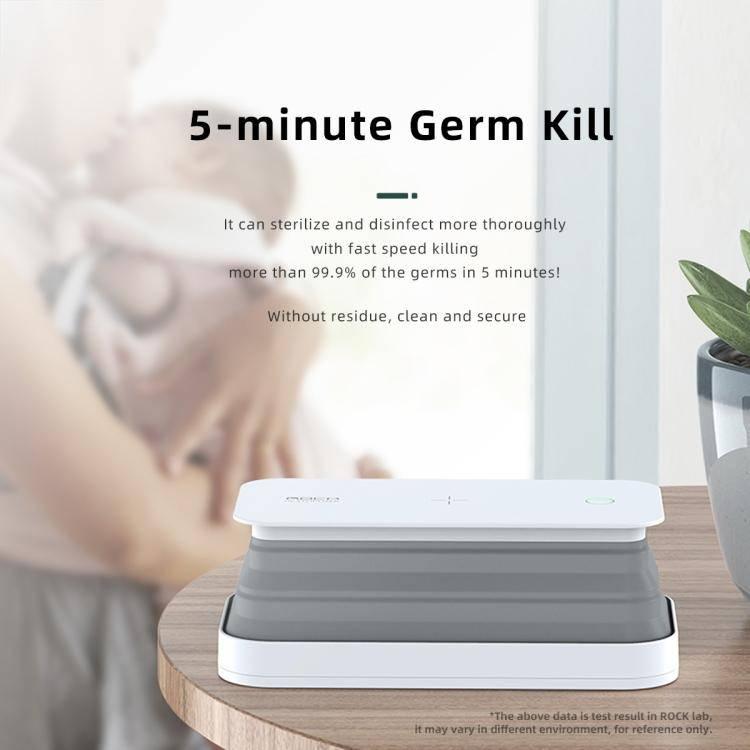 ROCK  Smartphone Sterilizer UV Light Disinfection Cleaning Box with Holder Function (White) - Gadget Station