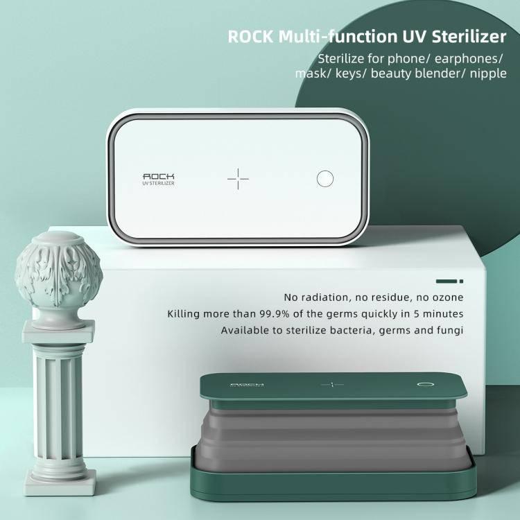 ROCK  Smartphone Sterilizer UV Light Disinfection Cleaning Box with Holder Function (White) - Gadget Station