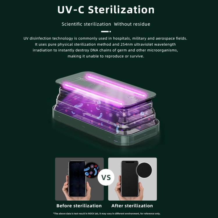 ROCK  Smartphone Sterilizer UV Light Disinfection Cleaning Box with Holder Function (White) - Gadget Station