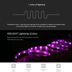 Original Xiaomi Mi Yeelight Smart WiFi APP Remote Control Extension LED Strip Light, Length: 1m - Gadget Station