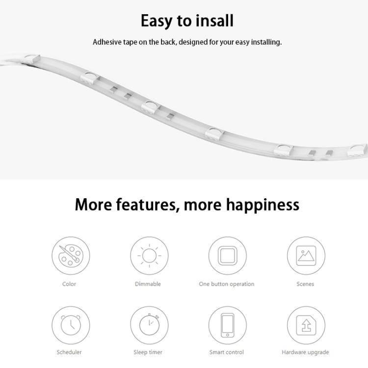 Original Xiaomi Mi Yeelight Smart WiFi APP Remote Control Extension LED Strip Light, Length: 1m - Gadget Station