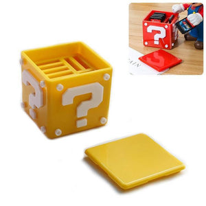 12 in 1 Mario Theme Box Game Card TF Card Holder Storage Box for Nintendo Switch (Yellow) - Gadget Station