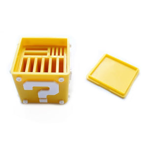 12 in 1 Mario Theme Box Game Card TF Card Holder Storage Box for Nintendo Switch (Yellow) - Gadget Station