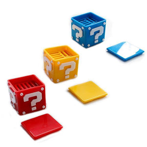 12 in 1 Mario Theme Box Game Card TF Card Holder Storage Box for Nintendo Switch (Yellow) - Gadget Station