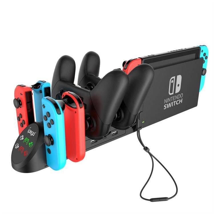 iPega Nintendo Switch Pro - Joy-Con Gaming Controller Grip Gamepad Charger (Black) - Gadget Station