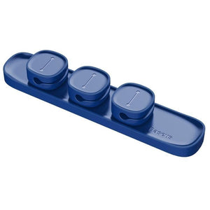 Baseus USB Cable Clip Desk Tidy Organiser Wire Lead Holder with Adhesive Backed (Blue) - Gadget Station