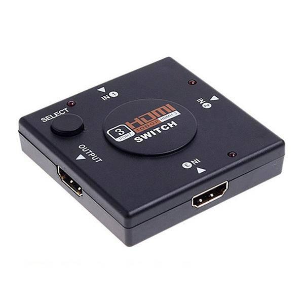 3 Ports 1080P HDMI Switch(Black) - Gadget Station