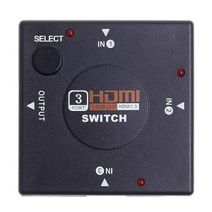 3 Ports 1080P HDMI Switch(Black) - Gadget Station