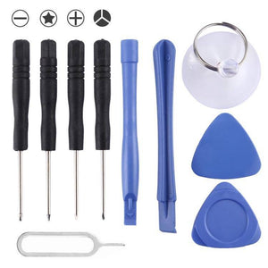 10 in 1 (4 x Screwdriver + 2 x Teardown Rods + 1 x Chuck + 2 x Triangle on Thick Slices + Eject Pin) Disassembly Repairing Tool for Smart Phones-FREE GIFT - Gadget Station