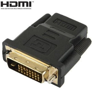 DVI-D 24+1 Pin Male to HDMI 19 Pin Female Adapter for Monitor - HDTV - Gadget Station