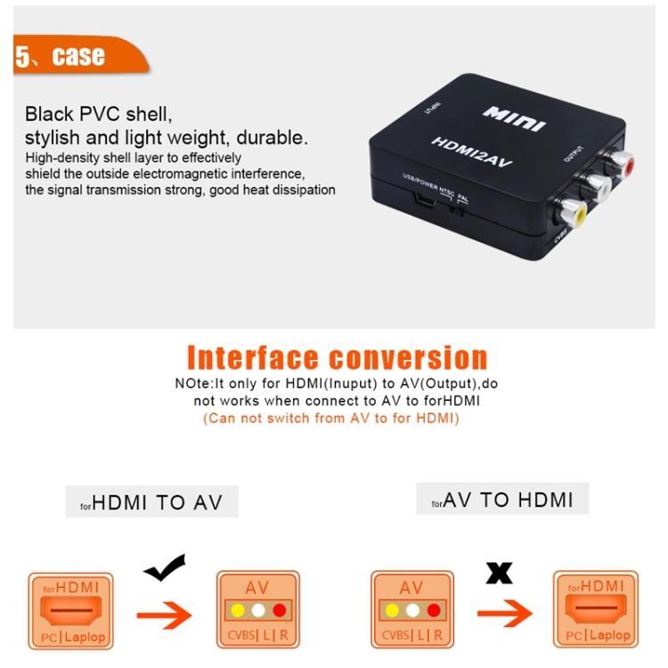 VK-126 Mini HD HDMI to AV - CVBS Video Converter Adapter - Gadget Station