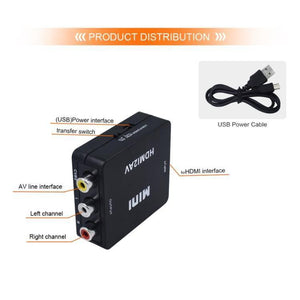 VK-126 Mini HD HDMI to AV - CVBS Video Converter Adapter - Gadget Station