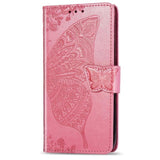 Butterfly Love Flowers Embossing Horizontal Flip Leather Case Cover for Apple iPhone 11 Pro with Holder & Card Slots & Wallet & Lanyard (Pink) - Gadget Station