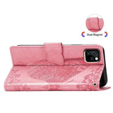 Butterfly Love Flowers Embossing Horizontal Flip Leather Case Cover for Apple iPhone 11 Pro with Holder & Card Slots & Wallet & Lanyard (Pink) - Gadget Station