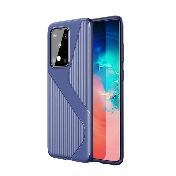 For Galaxy S11 Plus S-Shaped Soft TPU Protective Cover Case (Blue)